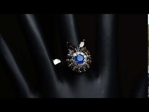Серебряное кольцо с натуральным Апатитом Раухтопазом и Cz 18.5р видео