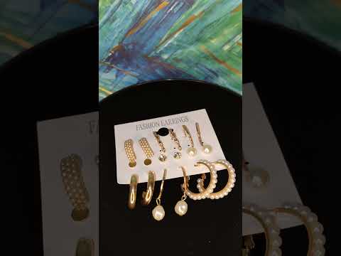 ZNX-02 Ladies Artificial Combo Alloy Hoop Earring