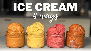 HEALTHY HOMEMADE ICE CREAM » 4 Easy Guilt-Free Recipes | No Ice Cream Machine (Dairy-Free)