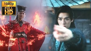 The ghost fire boy wanted to sneak attack the guy, but the guy killed him with a counter attack.