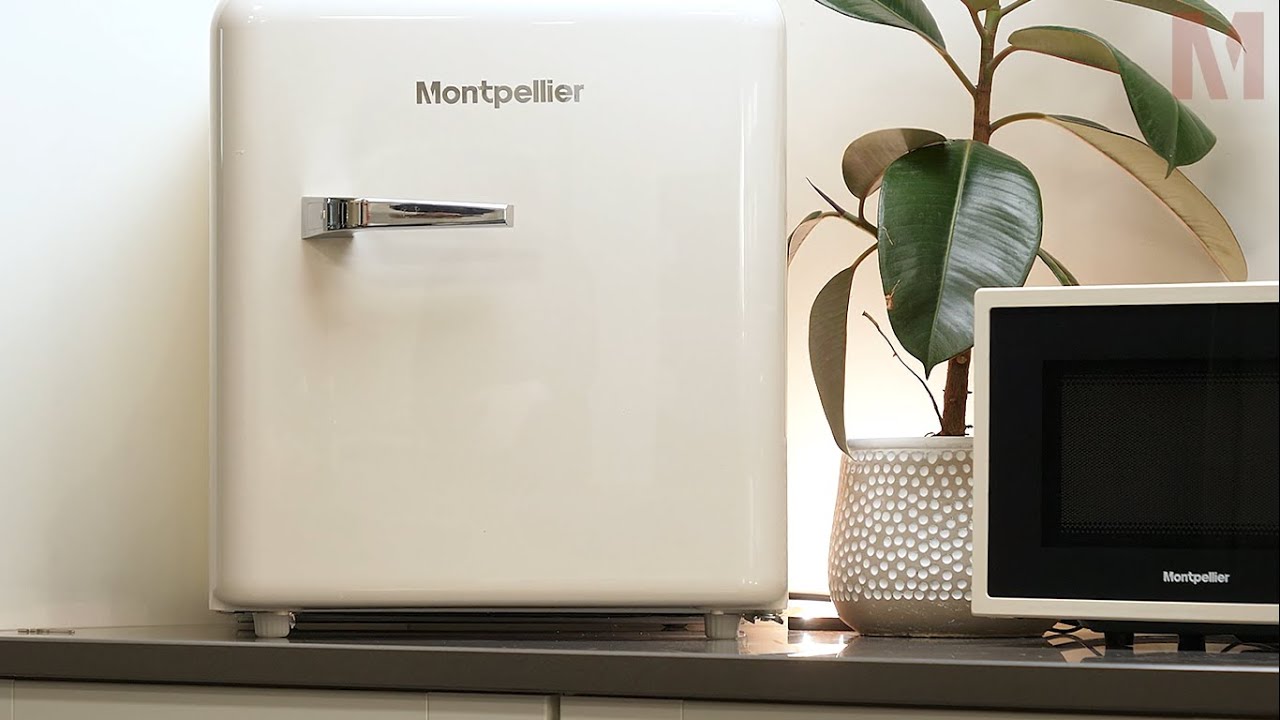 Watch video Montpellier MAB50C Cream Retro Fridge Now Montpellier MAB50C Cream Retro Fridge