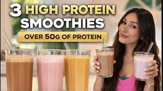 3 Easy High-Protein Smoothies (Over 50g Protein & Actually Taste Good)