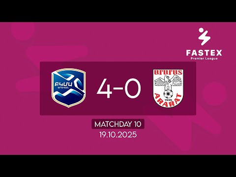 Fastex Premier League. Matchday 10. FC BKMA  - FC Ararat  (19.10.2025)