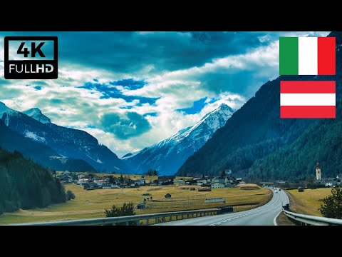 🇦🇹 Austria → 🇮🇹 Italy: Driving Through a Winter Landscape Paradise & Frozen Lakes! #travel #europe