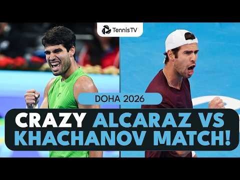 CRAZIEST Match Of The Season So Far?! | Alcaraz vs Khachanov Doha 2026 Match Highlights