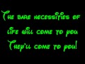 Bare Necessities - The Jungle Book Lyrics HD ...