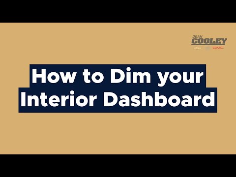 How to Dim the Dashboard Lights in GM Vehicle