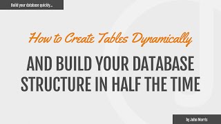 How to Create Database Tables Dynamically Using PHP