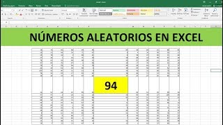 Como generar números aleatorios en Excel 2020