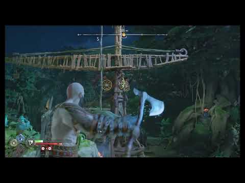 Broken bridge puzzle abandoned village God of War Ragnarok