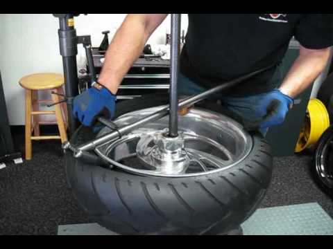 Changing a Wide Rear Tire with a No-Mar Tire changer