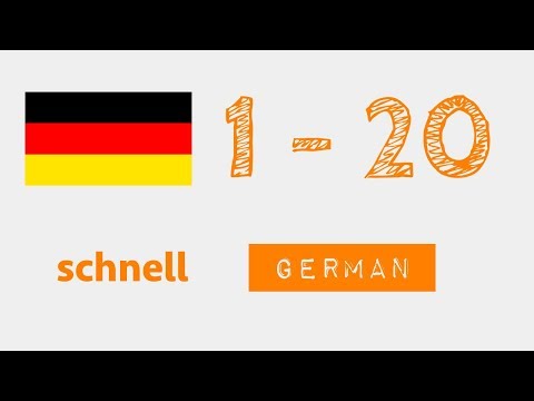 Zahlen von 1 bis 20 auf Deutsch - schnell