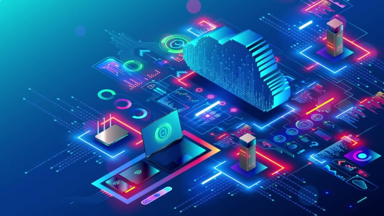 Cloud technology. digital data synchronization with data storage