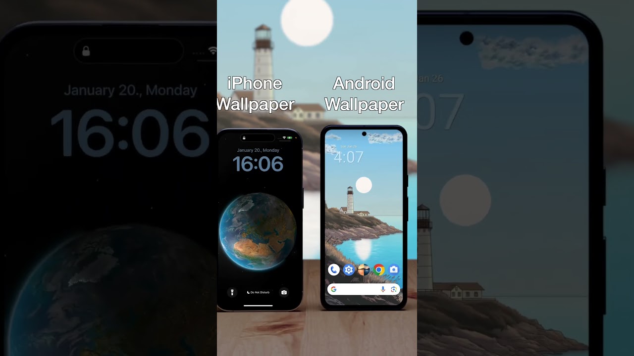 Live Wallpaper - the best you can find for android, compared to official iPhone wallpaper