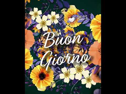 Buongiorno Video e GIF con esplosione di fiori al ritmo di musica