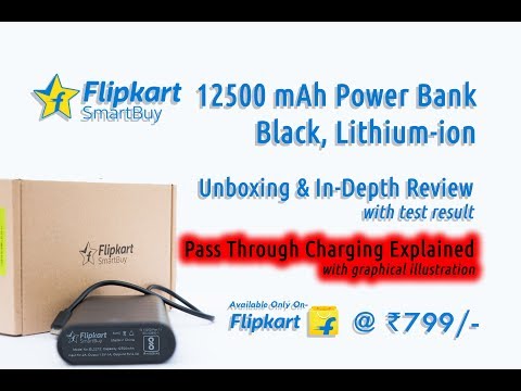 Flipkart SmartBuy 12500 mAh Power Bank- Unboxing and In Depth Review