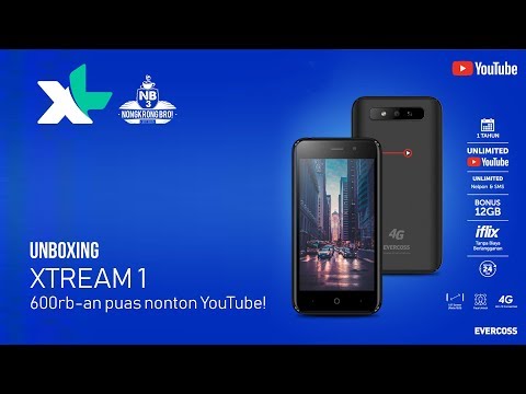 Unboxing XL Xtream 1 Hape Android 600rb-an Unlimited Youtube Selama Setahun Part 1/4