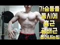 많이하는 가슴운동 등운동 동시에 같이한다