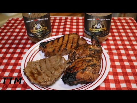 Tastefully Done Wild Game Marinade Review~Grilled Beef Steak Pork Chops and Chicken Thighs