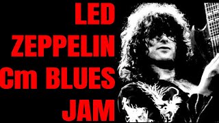 Zeppelin Style Slow Blues Backing Track in C Minor with Scale Suggestions