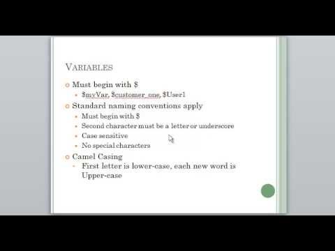 Declare Variables Syntax In Php