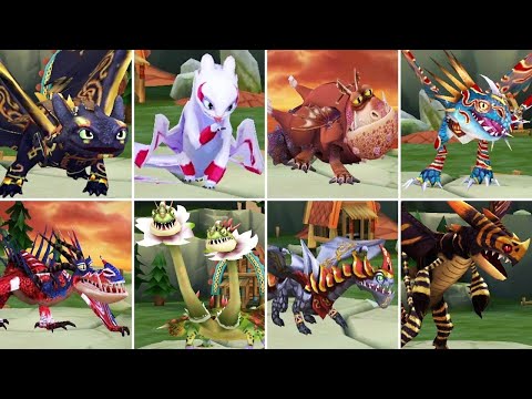 ALL DRAGON VERSIONS - Dragons: Rise of Berk