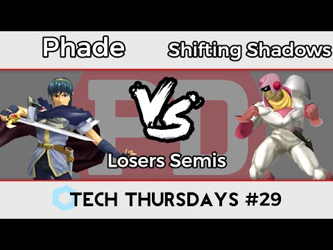 Tech Thursdays #29 - Phade (Marth) Vs Shifting Shadows (Falcon) Melee Losers Semis