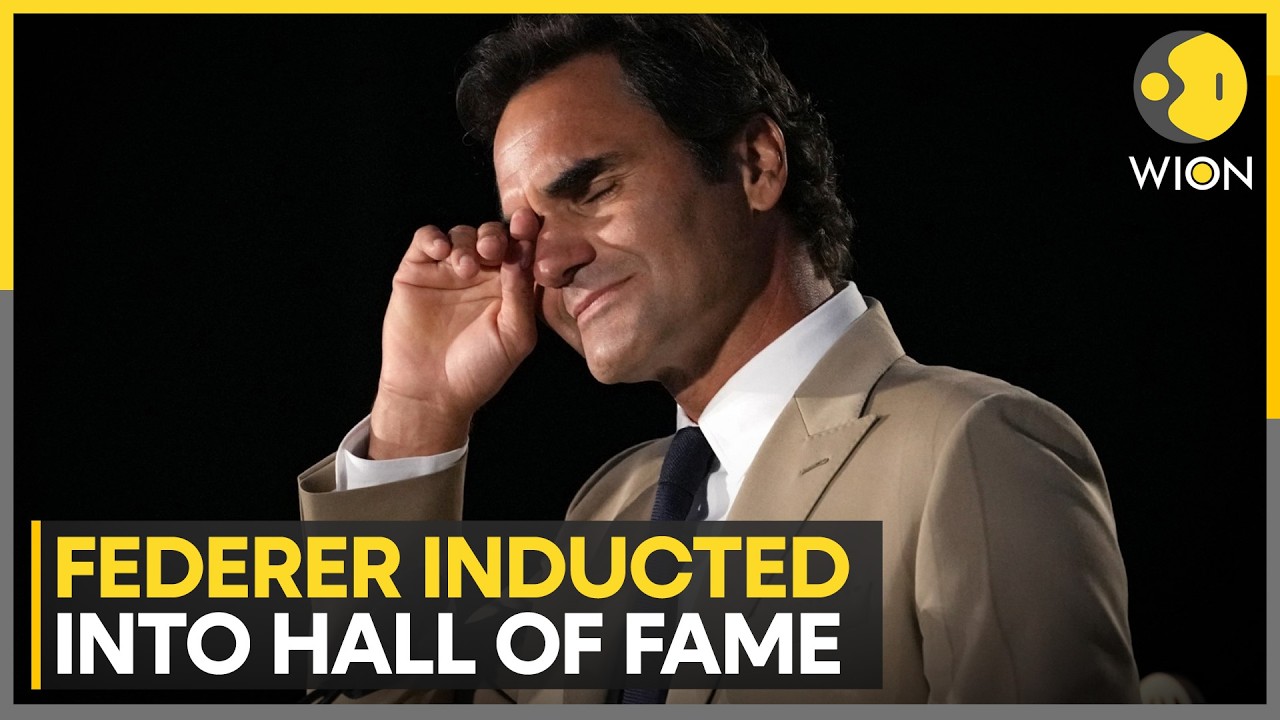 Federer in Tears During Hall of Fame Induction Ceremony | WION News