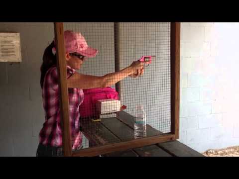 Lisa shooting her Charter Arms Pink Lady