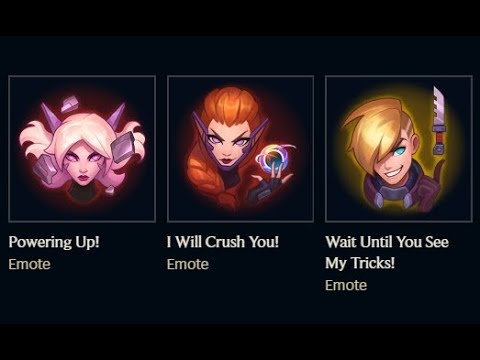 League of Legends - PsyOps 2020 Pass Emotes (Sona, Kayle and Ezreal)
