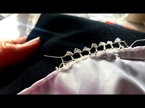 DIY Lace on Handkerchief - Easy Armenian Needle Lace...