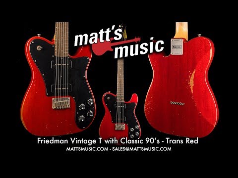 Friedman Vintage T with Classic 90's - Trans Red Telecaster Electric Guitar image 10