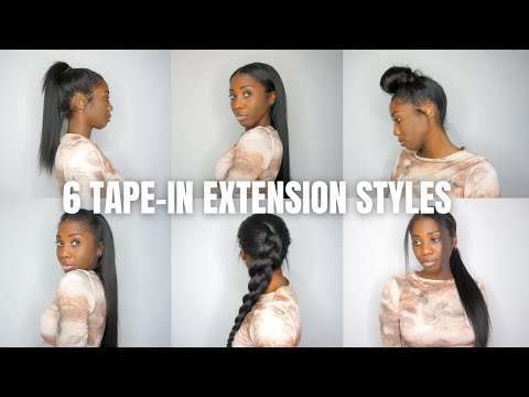 6 Quick & Easy Tape In Extension Hairstyles!