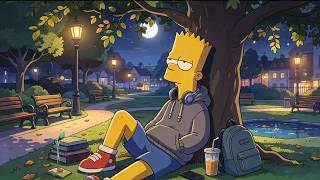 Park Autumn Lofi 🌳 Relaxing Music Beside Street Lanterns