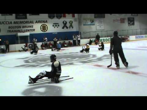 Tyler's first Sled Hockey experience July 2015