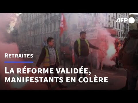 Réforme des retraites validée: des manifestants en colère à Paris, Rennes et Lyon | AFP
