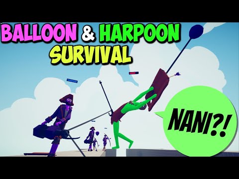 BALLOON & HARPOON SURVIVAL! Balloon Archer and Harpooner - Totally Accurate Battle Simulator TABS