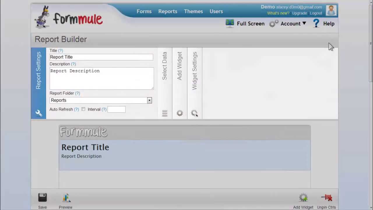 Formmule Report Builder Overview