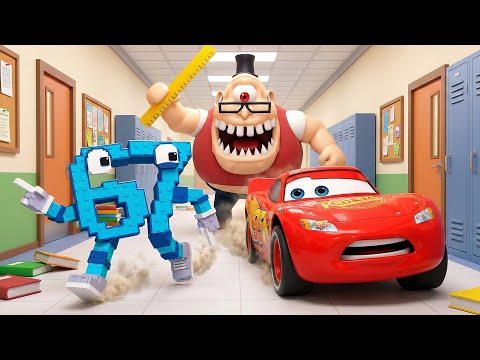 McQueen and 67 ESCAPE MR. STINKY DETENTION in Roblox! (OBBY)