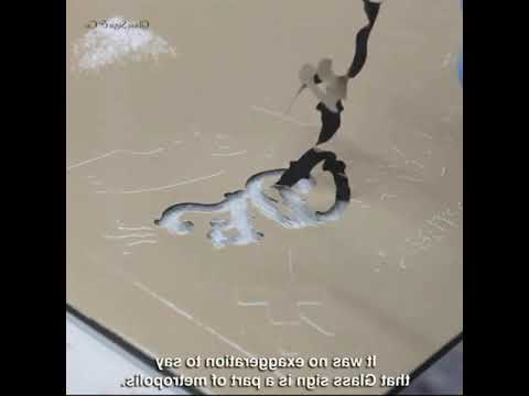 Making  3 Piece Art of GOLD LEAF Glass Sign (ASMR)Partner