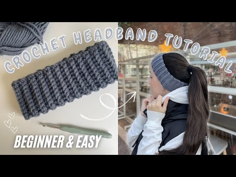 How To Crochet Easy Headband Tutorial (Beginner + Fast)