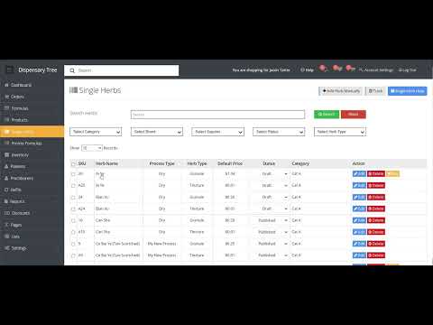 herb fields and attributes