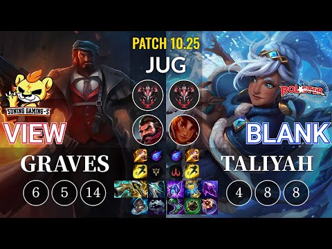 SG-S View Graves vs KT Blank Taliyah Jungle - KR Patch 10.25