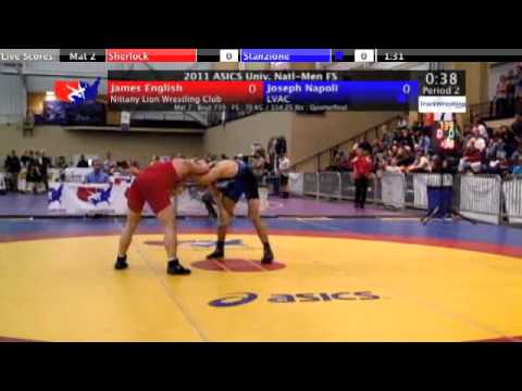 University Freestyle Quarterfinal 70kg - James English vs. Joey Napoli