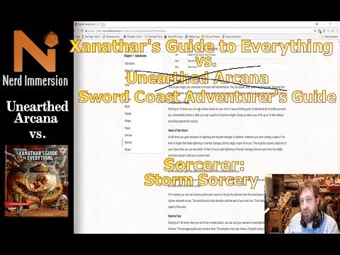 Unearthed Arcana vs Xanathar's Guide: Sorcerer-Storm Sorcery! | Nerd Immersion