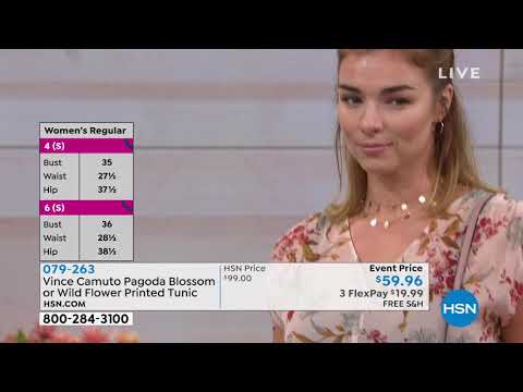 Vince Camuto Pagoda Blossom Print Tunic