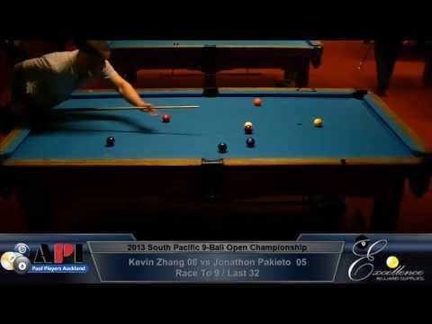 Last 16: 2013 South Paciifc Open 9-Ball Champioship / Kevin Zhang vs Johnathan Pakieto