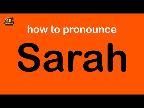 how to pronounce Sarah correctly