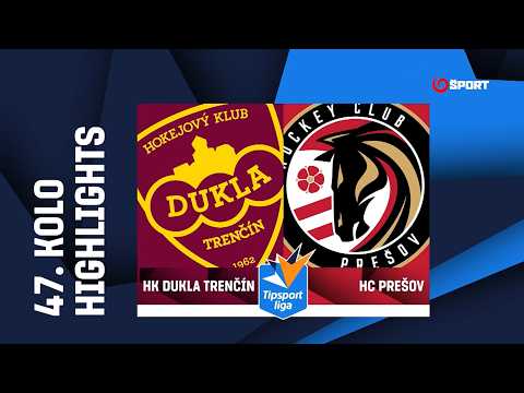 47. kolo: HK Dukla Trenčín - HC Prešov 3:1 (0:0, 2:1, 1:0)