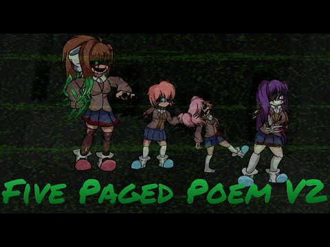 Five Paged Poem V2||FNF Five Fold Fatality Cover But Monika.Exe sings it